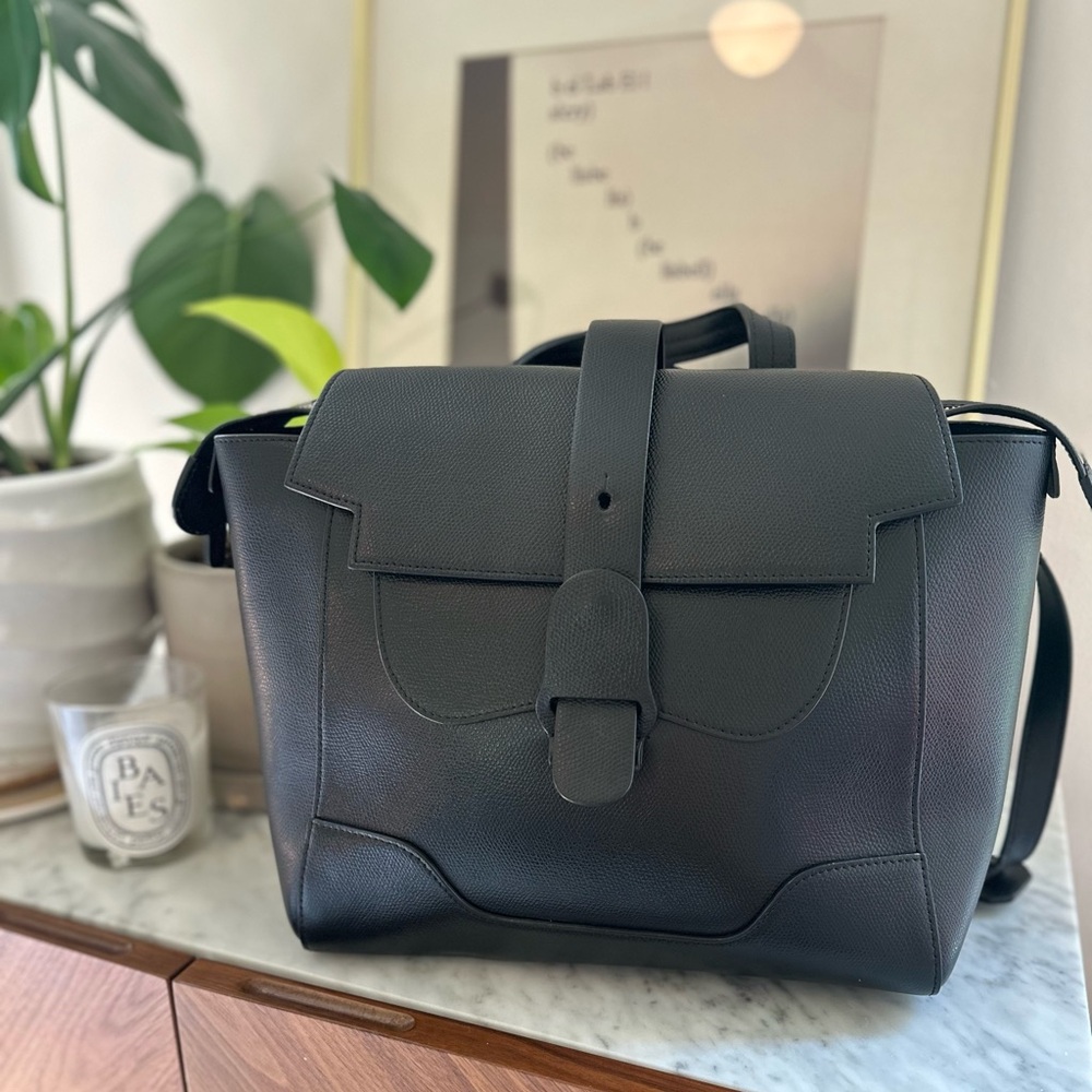 SENREVE Midi Maestra Convertible Backpack – Black Pebbled Leather EUC